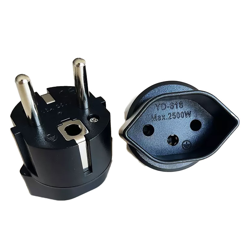 European France Travel Plug Adapter,Swiss to European Plug adaptor Travel Adapter socket 10A 250V