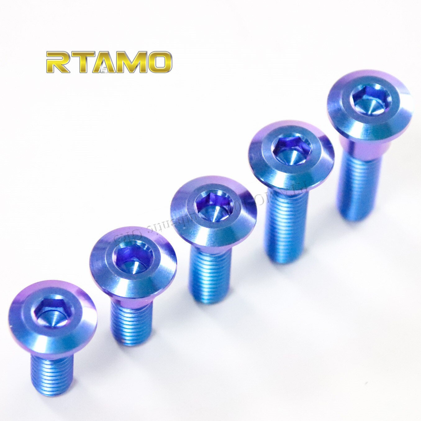 Titanium Rear Brake Master Cylinder Mount Bolts M6X20 Hexagon Head Screws for Disc Brake Rotor: Purple
