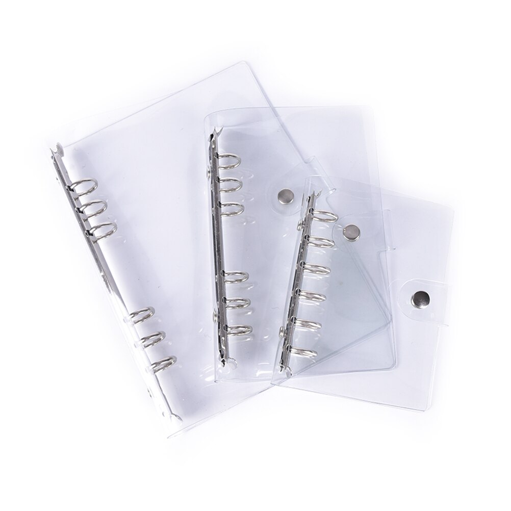 PVC Notebook Accessory Sheet Shell Office School Stationery Transparent Concise 6 Holes Binder Planner Cover A5/A6/A7
