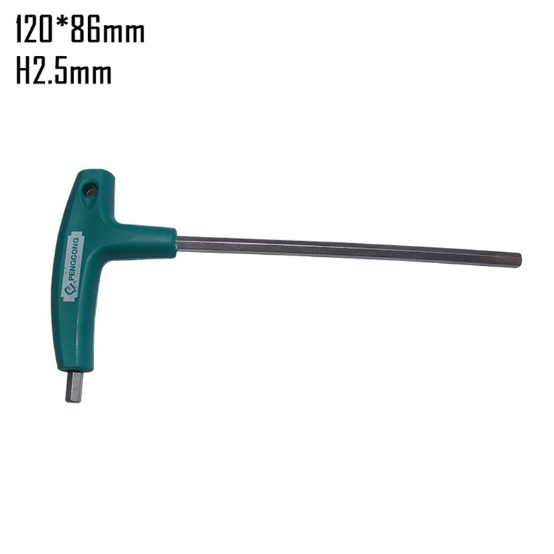 Hex Wrench Hand Tools Durable Home Use Smooth Allen Key Repair Screwdriver Flat Plastic Socket T-Handle Screws Hardware 1Pc: H2.5mm