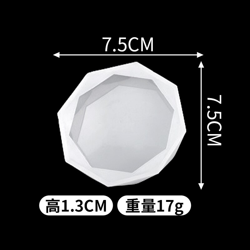 DIY Oval Tray Silicone Mold Coaster Tray Mold Storage Box Silicone Molds for Gypsum Concrete Coaster Crystal Epoxy Mould: Round-S