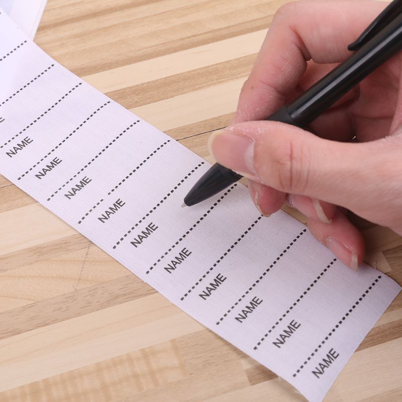 White Garment Labels Washable Iron on Name Labels Set for Clothes