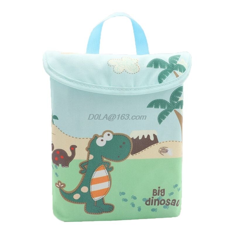 Doppel Schicht Infant Windeln Lagerung Tasche Cartoon Gedruckt Wasserdichte Tragbare Mehrweg Windeln Organizer: 3