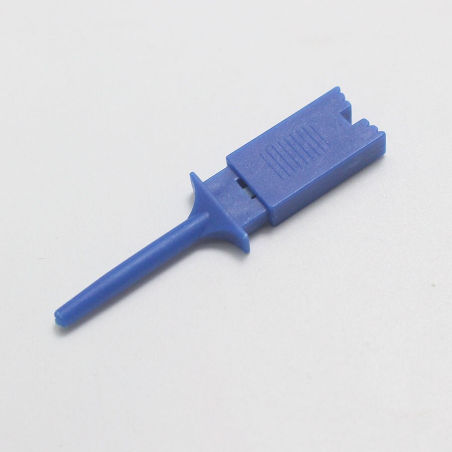 2pcs Test Hook Clamp with Pin for logic analyzer logic test red black yellow green blue white flat Connector: Blue