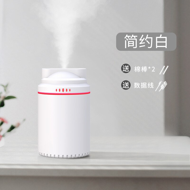 Luchtbevochtiger Usb Huishouden Lucht Verstuiver Kleine Nacht Lamp Bureau Oppervlak Panel Auto Gemonteerd Creatieve Retro: R9 White