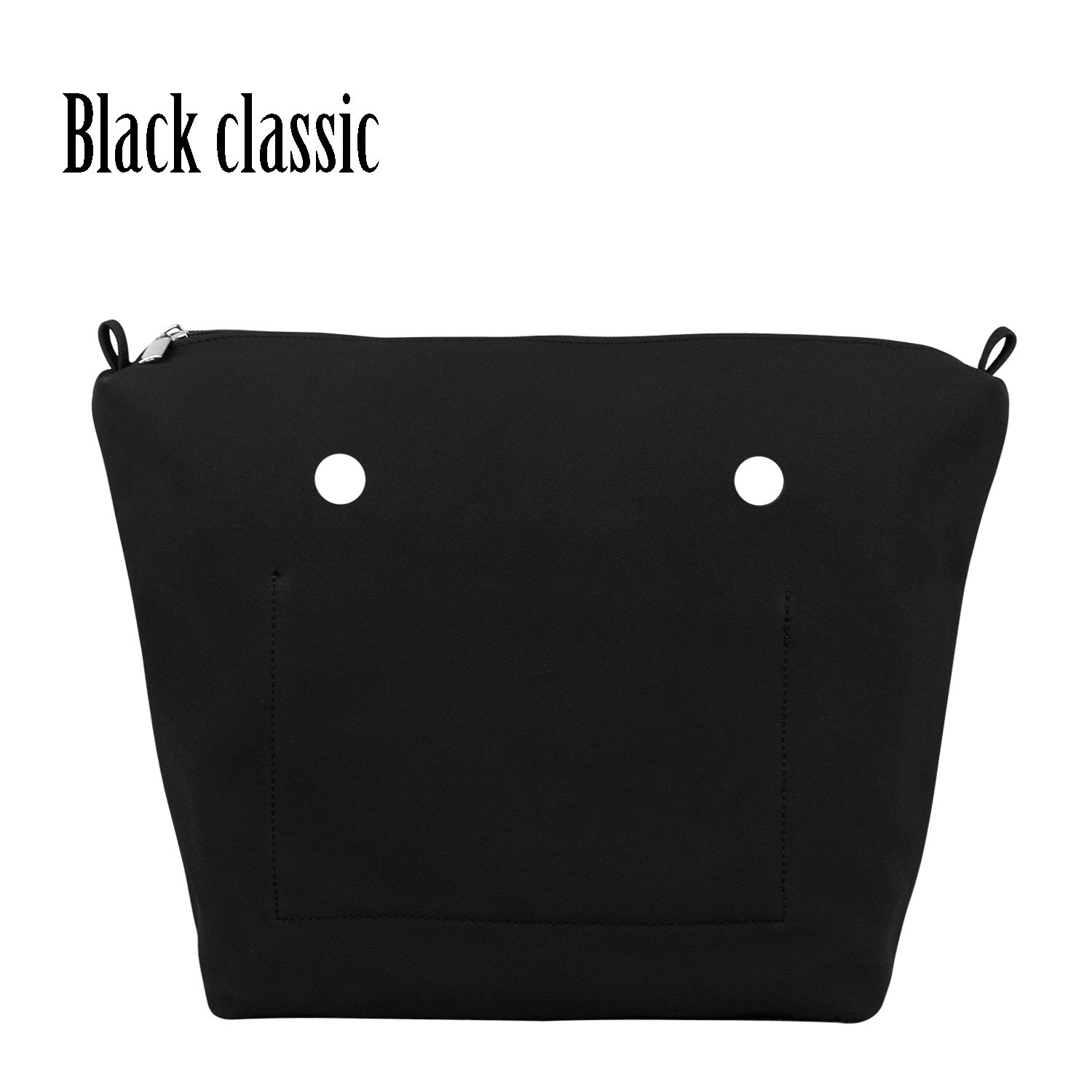 New DELL'UNITÀ di ELABORAZIONE del Rivestimento Impermeabile Nubuck Frosted Inserto In Pelle Con Cerniera Tasca Interna per Obag Classic Mini orga per O Delle Donne DEL SACCHETTO borsa: black classic