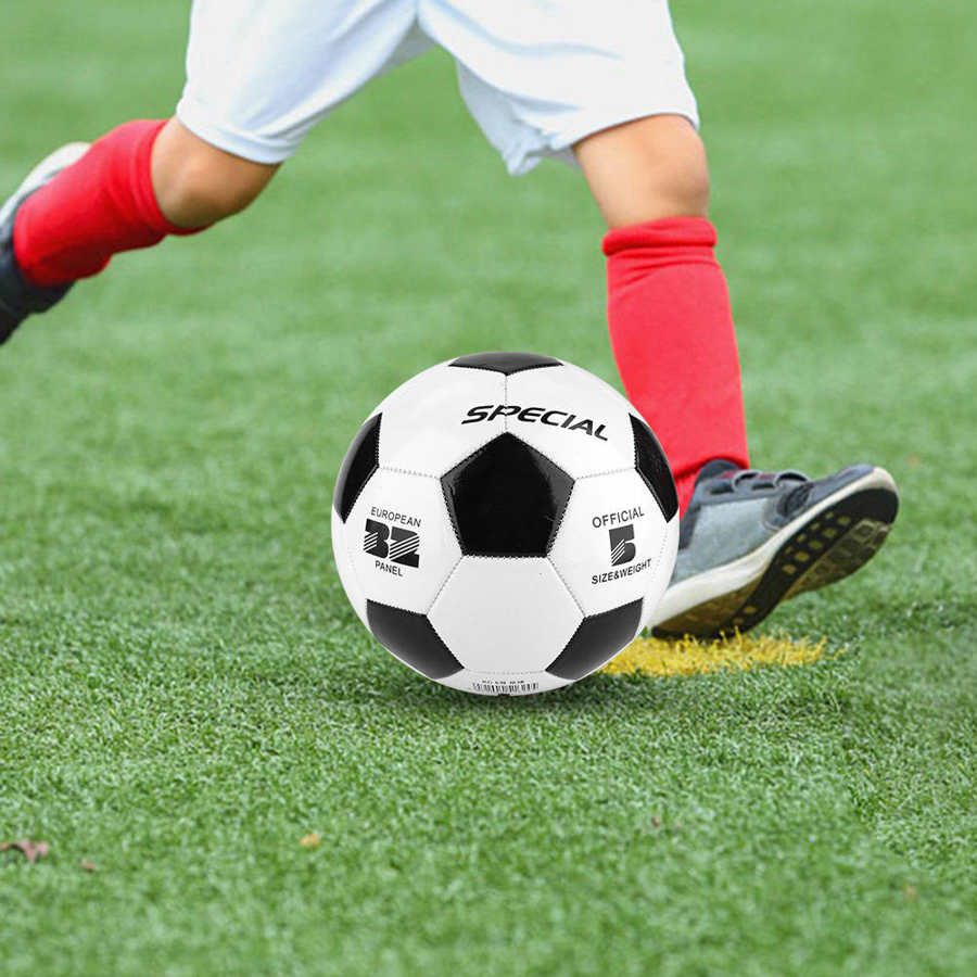 Outdoor Size 5 Football Black White Football Soccer Balls Student Team Soccer Ball Training Children Match PU Team Sports