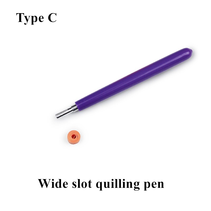 Quilling Tools Slotted Kit Rolling Curling Quilling Needle Pen for Art Craft DIY Paper Cardmaking Project Slotte Quilling Kit: Type C
