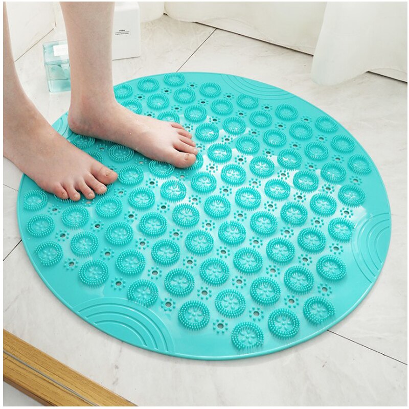 Round PVC Non-slip Bathroom Mat EP Silicone Shower Bath Mat foot brush dead skin Point Bead Padbathroom non-slip mat