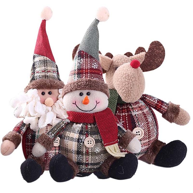 Schattige kerstversieringen kerstman sneeuwpop boom speelgoedpop hangende decoraties kerstversieringen voor huisdecoratie