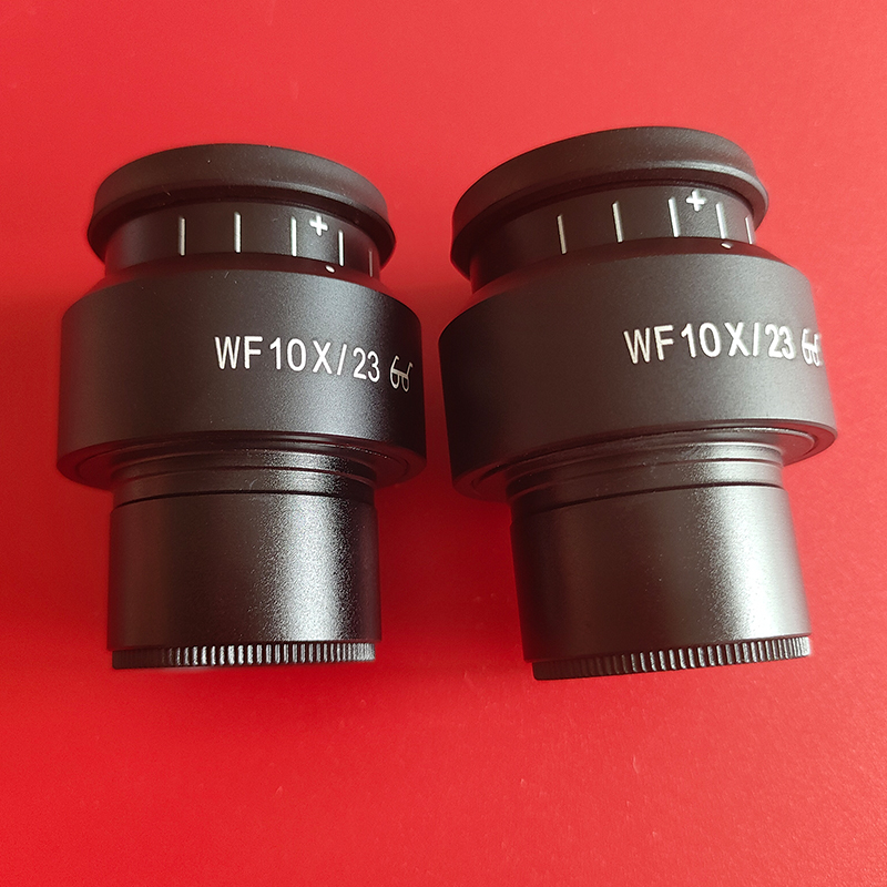 2Stck WF10X/23 Mikroskop Weitwinkel Okular Okular Eyepoint Objektiv Einstellbare Breite Feld 30mm Weitfeld Mikroskop Okular: Weiß