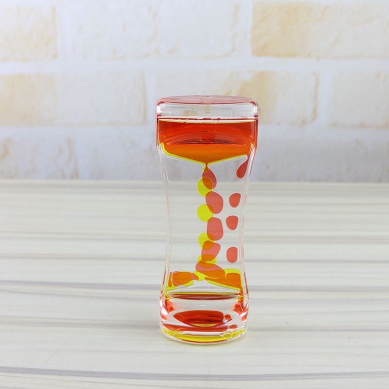 Double Color Sand Hourglasses Colorful Liquid Timer Anxiety Relief Liquid Motion Timer Bubble Timer Oil Hourglaslock Home Decor: color 3