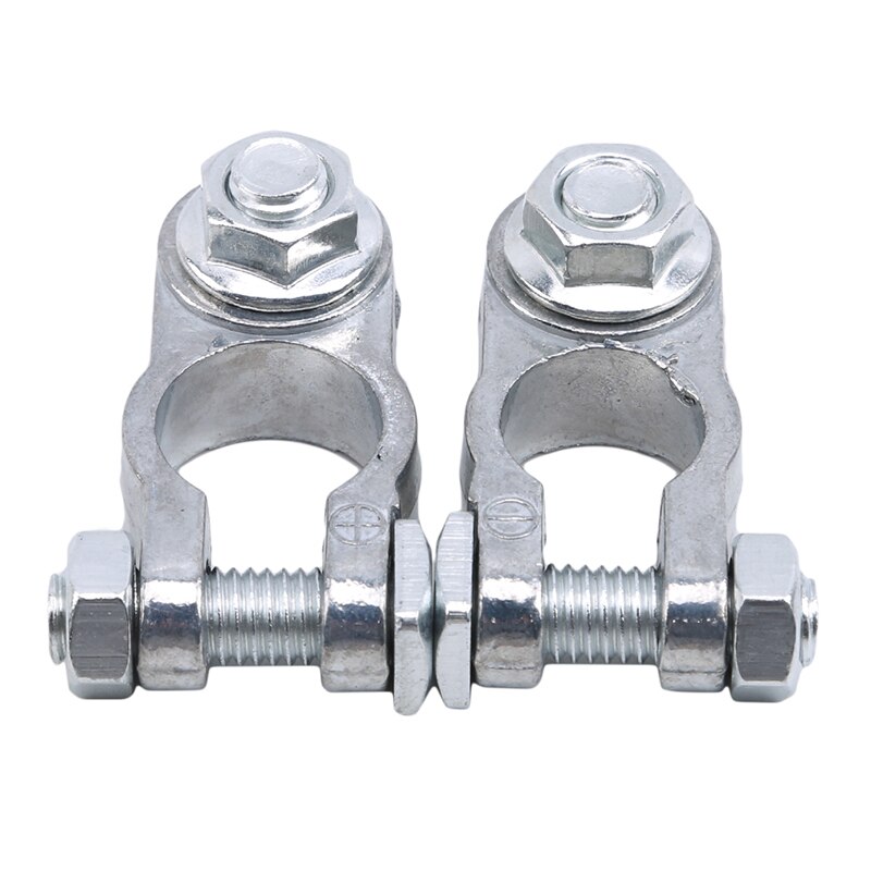 2Pcs Car Battery Connector Post Battery Terminal Pile Cap Charging Clamp Connector Car Truck Battery Terminal Connector: Default Title