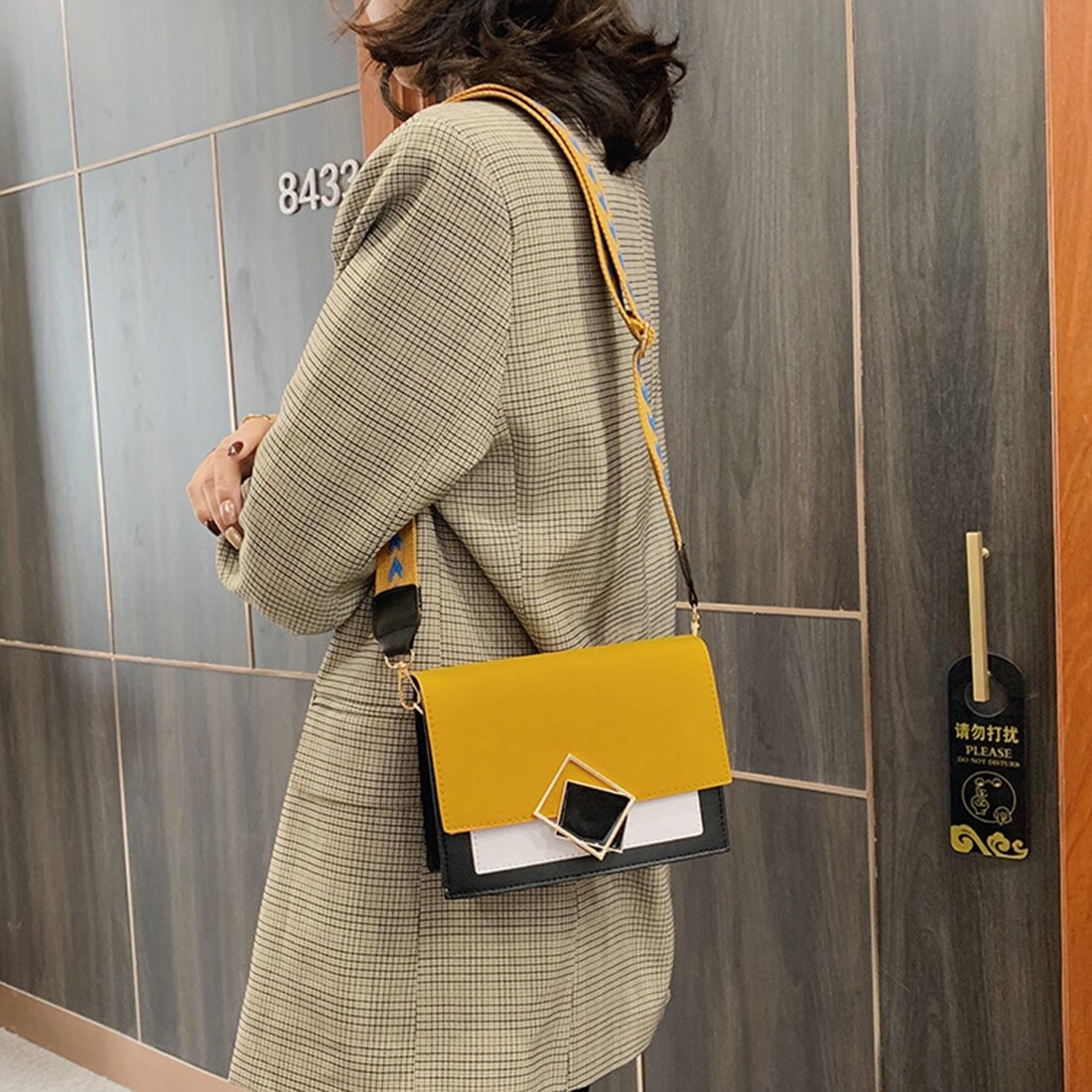 Sac à bandoulière pour femmes, petit sac de voyage carré sauvage, sacs à main Messenger, couleur unie, fourre-tout,