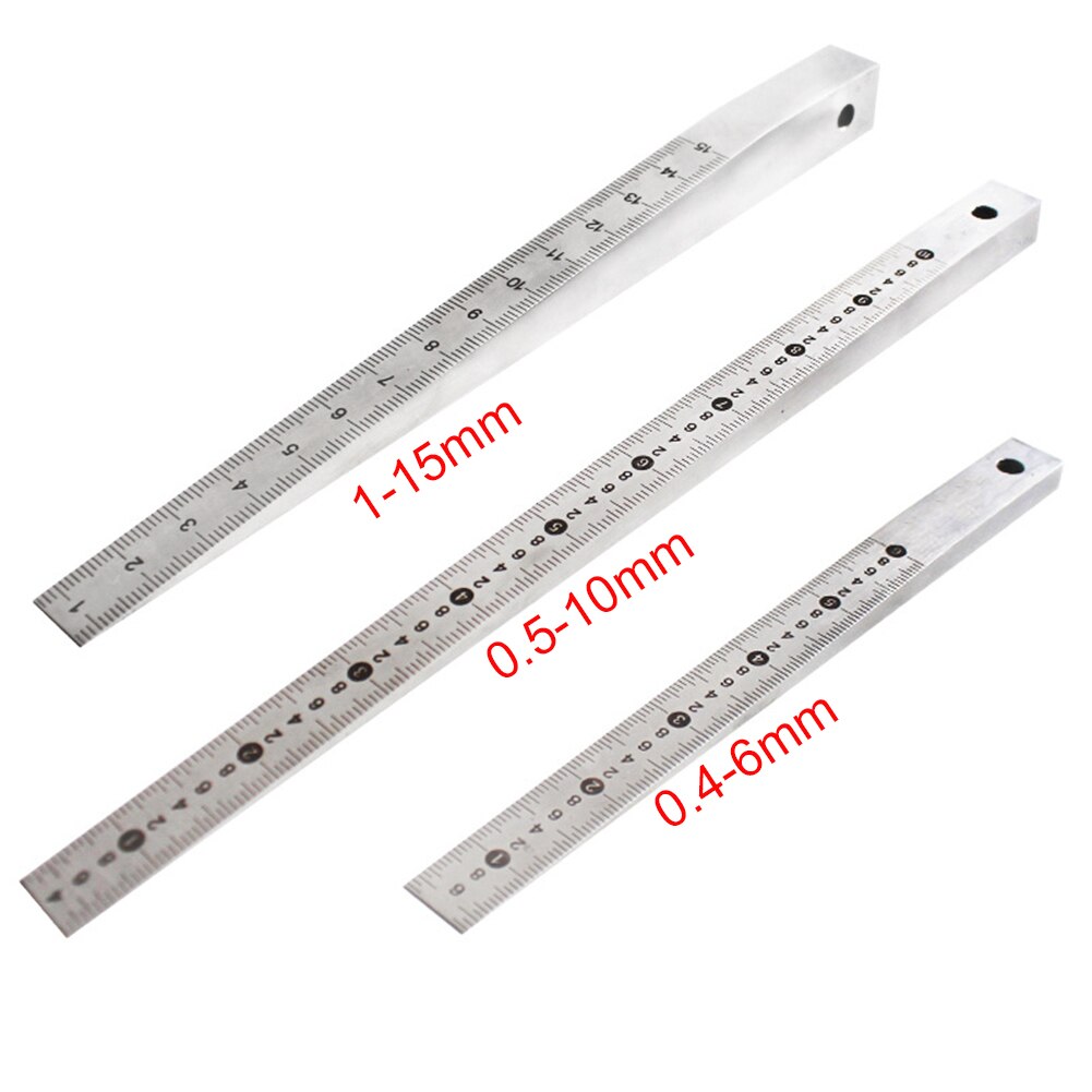 Metric Wood Working Measurement Tools Gap Feeler Stainless Steel Ruler Wedge Scale Manual Welding Insert Handheld Taper Gauge