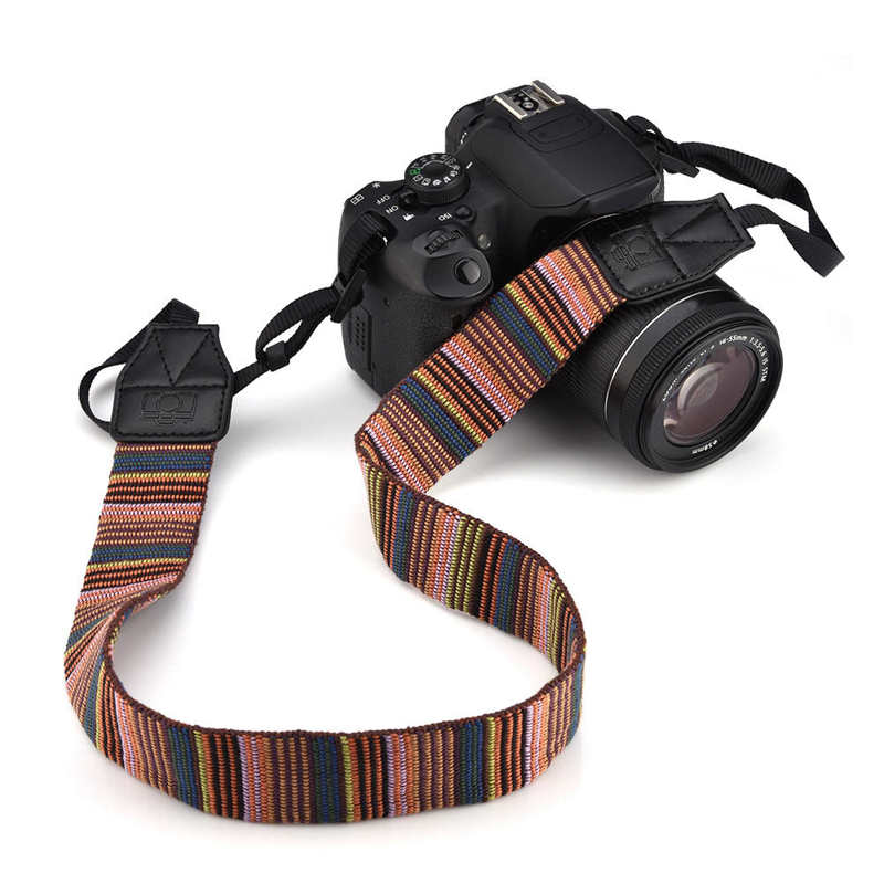 Camera Accessoires Universal 1Cm Breed Kleurrijke Polyester Stof Schouder Nek Camera Riem Sangle Appareil Photo