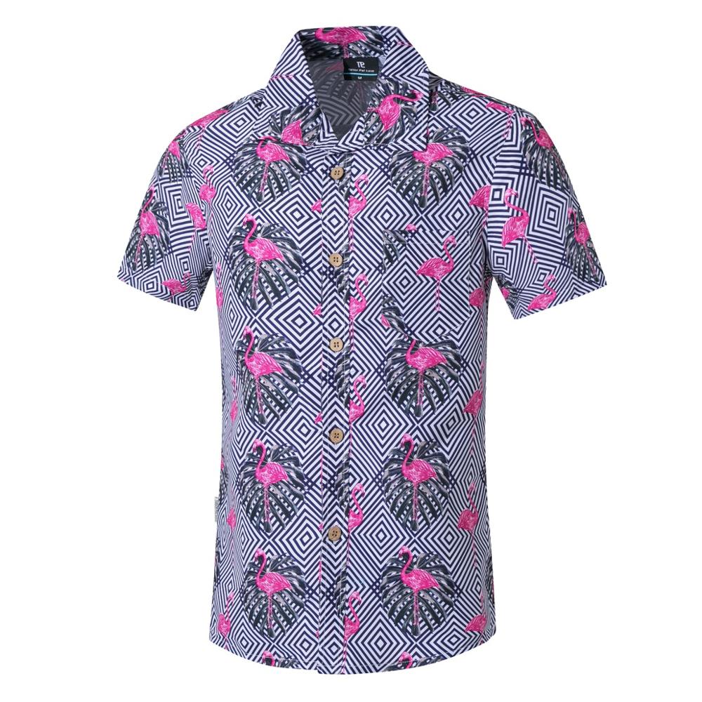 Mode Korte Mouw Losse Casual Shirts Print Zomer Mannen Strand Overhemd Plus Size Hawaiian Top Tee Shirts Voor Mannen streetwear