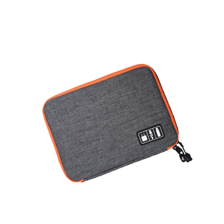 hoch Klasse Nylon 2 Schichten Reise Elektronische Zubehör Organizer Tasche, Reise Gerät Tragen Tasche, perfekte Größe passen für iPad: Grau / L