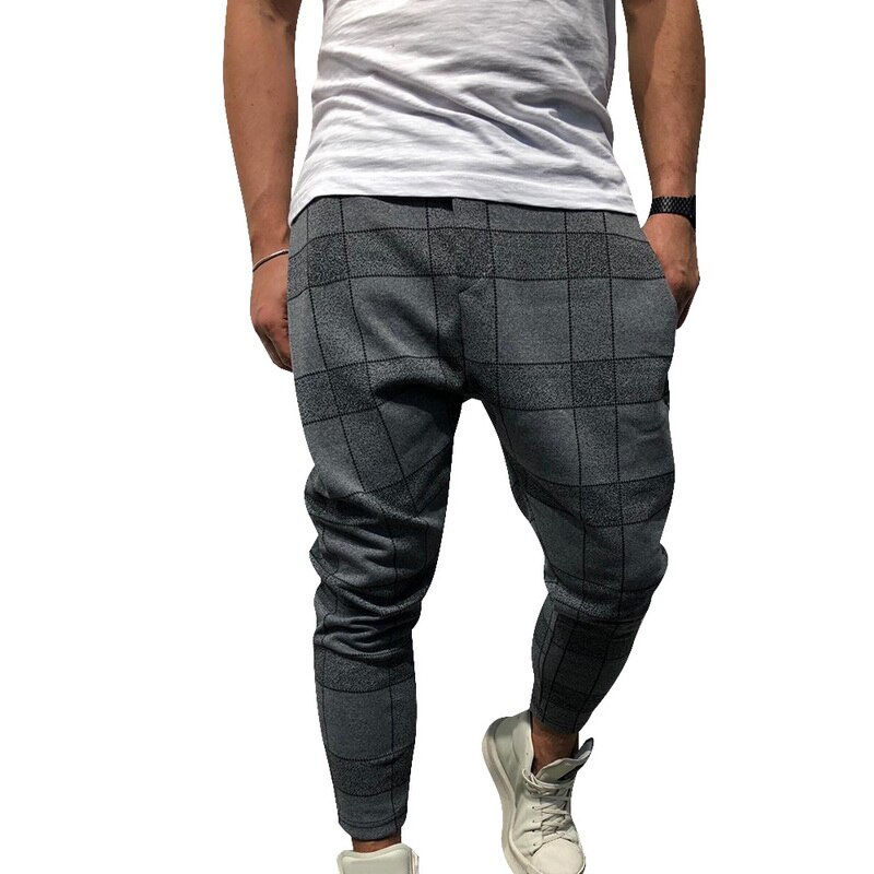 VERTIVE hommes impression numérique pantalon Long décontracté Sport Fitness pantalon mince pantalon à carreaux: 1 / XXXL