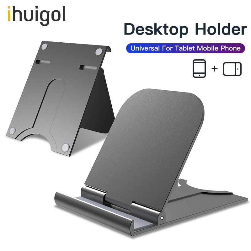 Ihuigol desktop titular universal para iphone 11 pro 8x180 graus ajustável suporte do telefone móvel para ipad tablet suporte