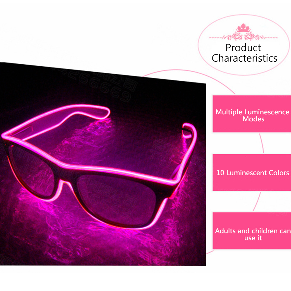 LED Glasses Flash Luminous Blind Eyewear Sound Control Cold Light Eye Blinking Glowing Glasses Carnival Dance Bar Party Xmas Toy