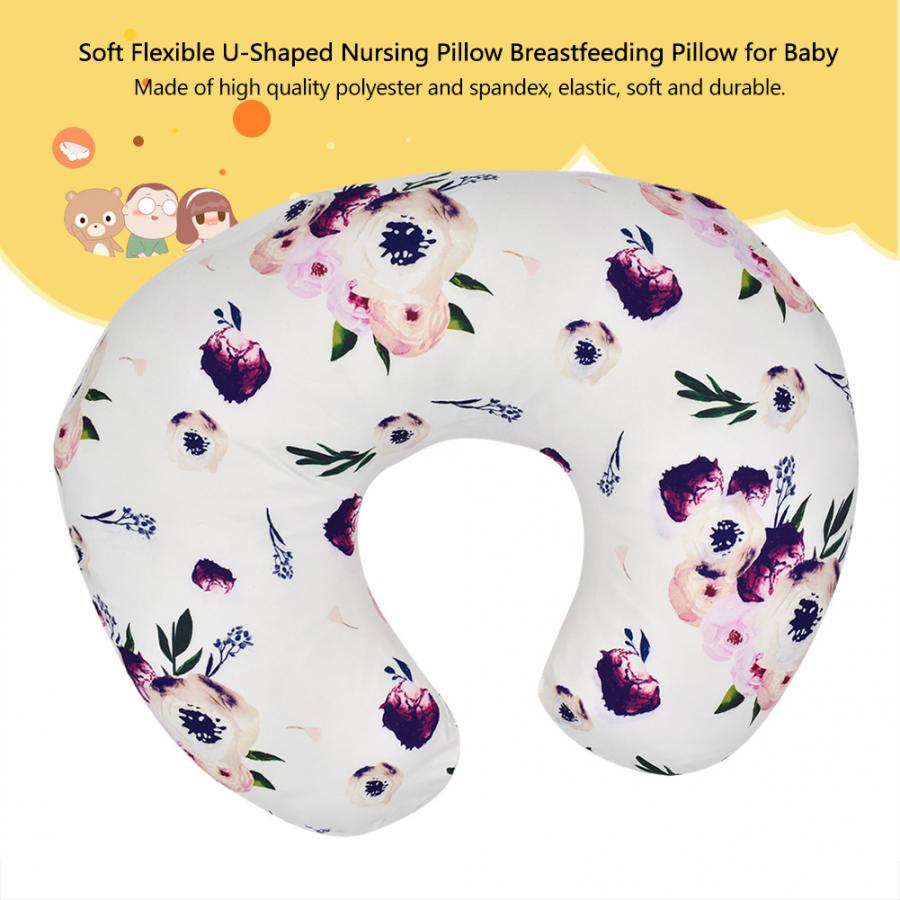 Breastfeeding Pillow Soft Flexible U-Shaped Nursing Pillow Slipcover Breastfeeding Pillow Cover for Baby Space Cotton