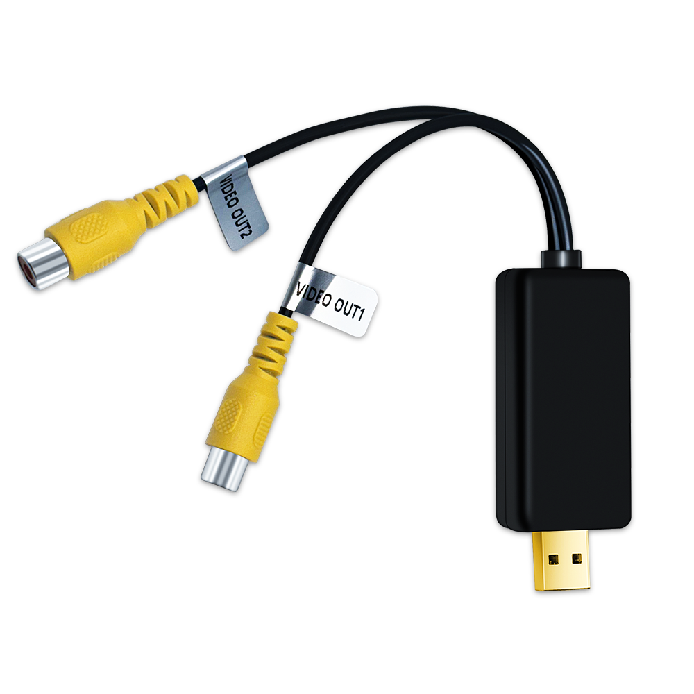 Autoradio Multimediaspeler Video AV-uitgang Sluit hoofdsteunmonitor aan voor Android-systeem USB-interface naar RCA Video Out-adapter