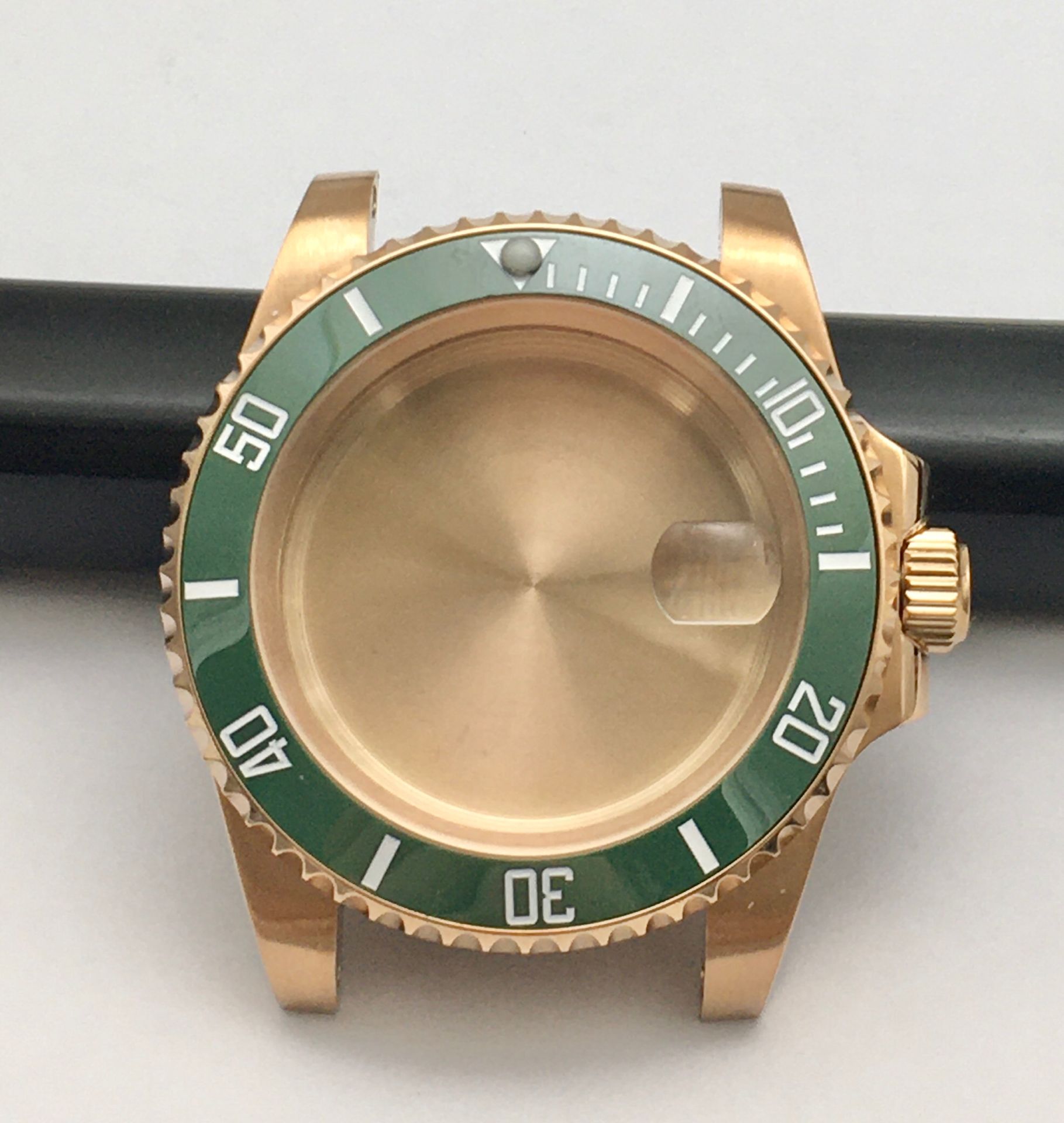 40mm Stainless Steel Rose Gold Watch Case Watch Accessories Men's Mechanical Assembled Case with Bezel for NH35A/NH36 Movement