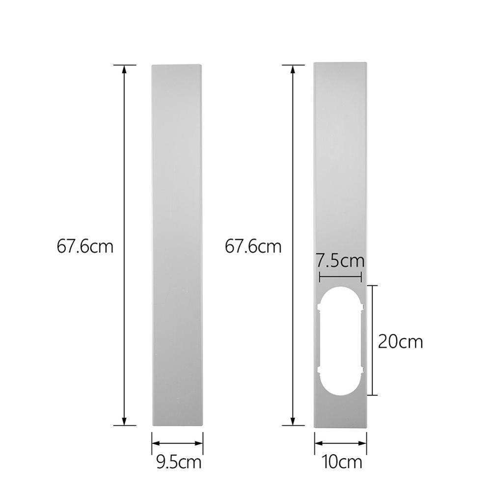Placa de Kit de deslizamiento de ventana, adaptador de ventana de 6 pulgadas para aire acondicionado portátil, 2 uds.