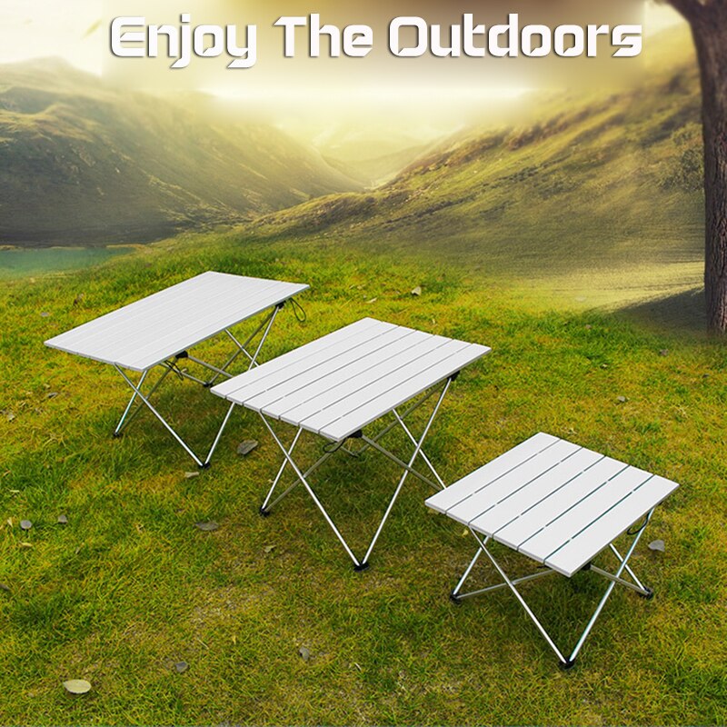 Outdoor Compact Table Portable Camping Aluminum Folding Tables With Carrying Bag for Cookout Picnicking Fishing Backpacking