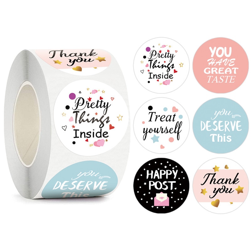 1.5 Inch "pretty Things Inside" Sticker Birthday Wedding Party Decoration Sticker Sealant Baking Stationery Envelope Label