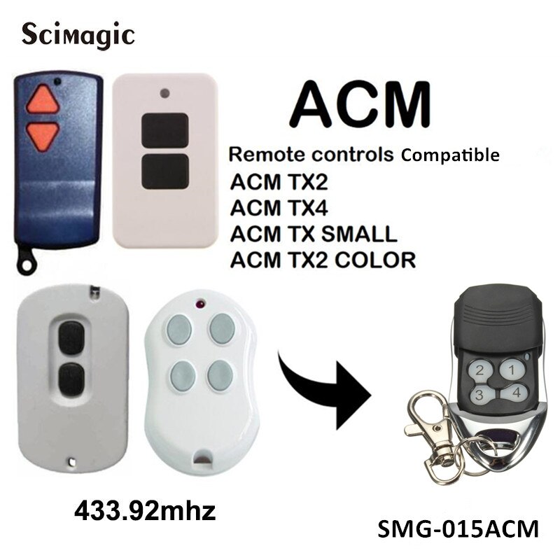 Fod ACM duplicateur de télécommande 433MHz code roulant porte-clés ACM TX petit/TX2 couleur compatible porte battante lecteur émetteur