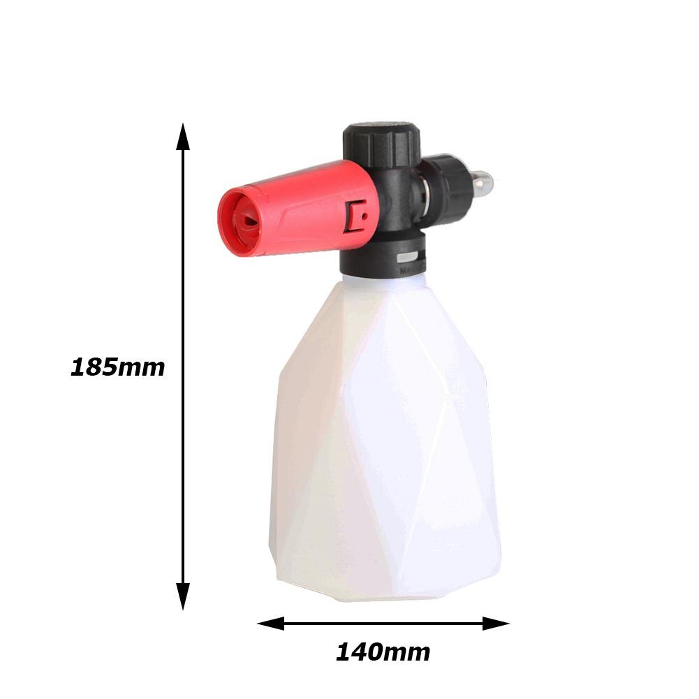 Pistolet à Mousse Haute Pression 1L Avec 5 Buses - Compatible Laveuse à Pression, Pour Lavage Auto Et Surfaces