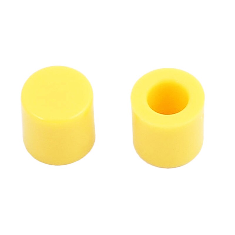 100Pcs Tactile Drukknop Cap 6 Mm Geldt Voor 6*6 Zelfsluitende Switch Knop Cap: yellow