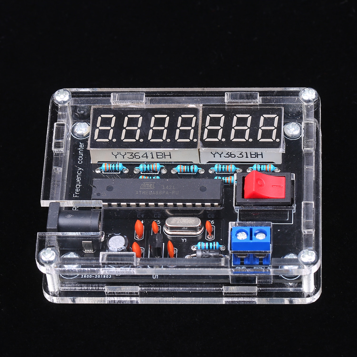 10MHz Frequency Meter DIY Kit Frequency Counter AVR with Shell Counter Cymometer Frequency Measurement 0.000 001Hz Resolution