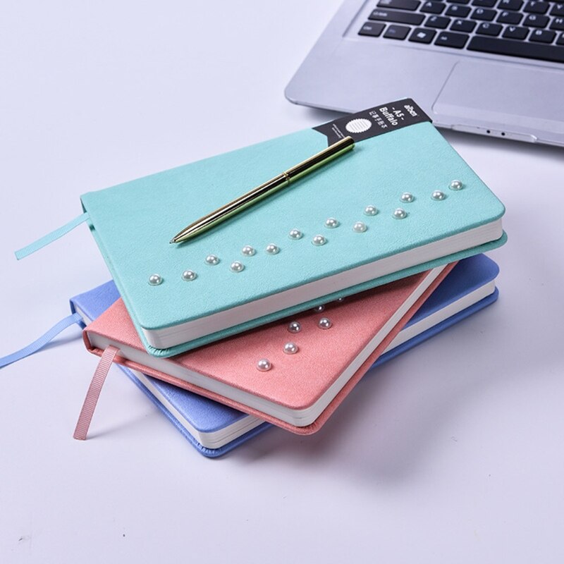 A5 Business Leather Notebook Journal Agenda Lined Paper Diary Planner Notepad