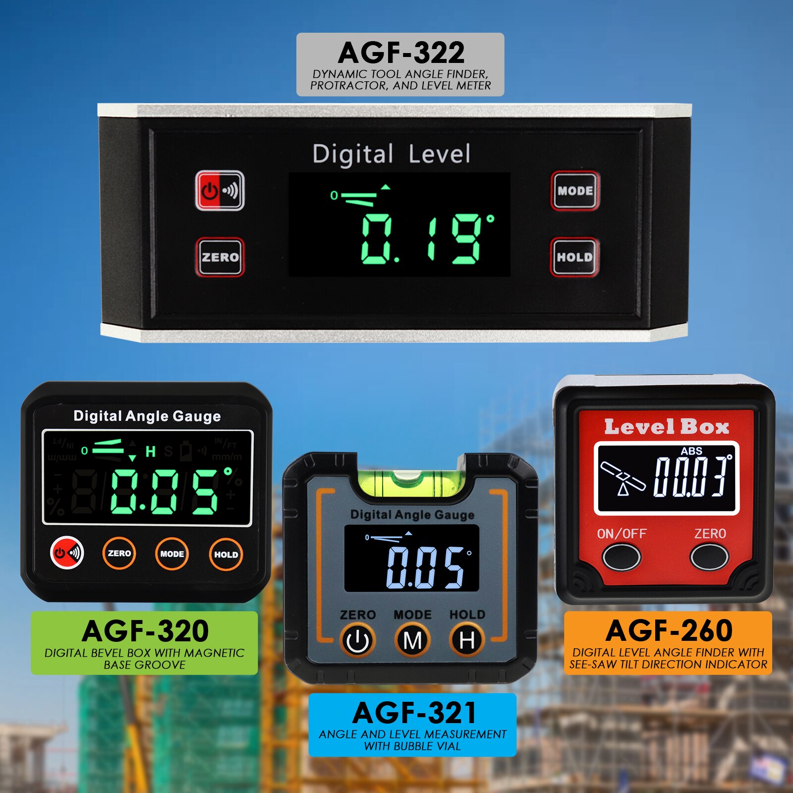 Digitale Level Hoekzoeker Bevel Box Magnetische Base 360deg (4 X 90deg) Inclinometer Gradenboog Gauge Tilt Richting Indicator