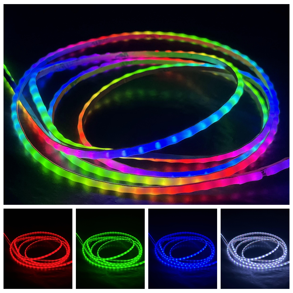 2.7mm WS2812B COB LED Strip Ultra Narrow 160Led/m High Density Individually Addressable Flexible RGBIC Colorful Pixel Light DC5V