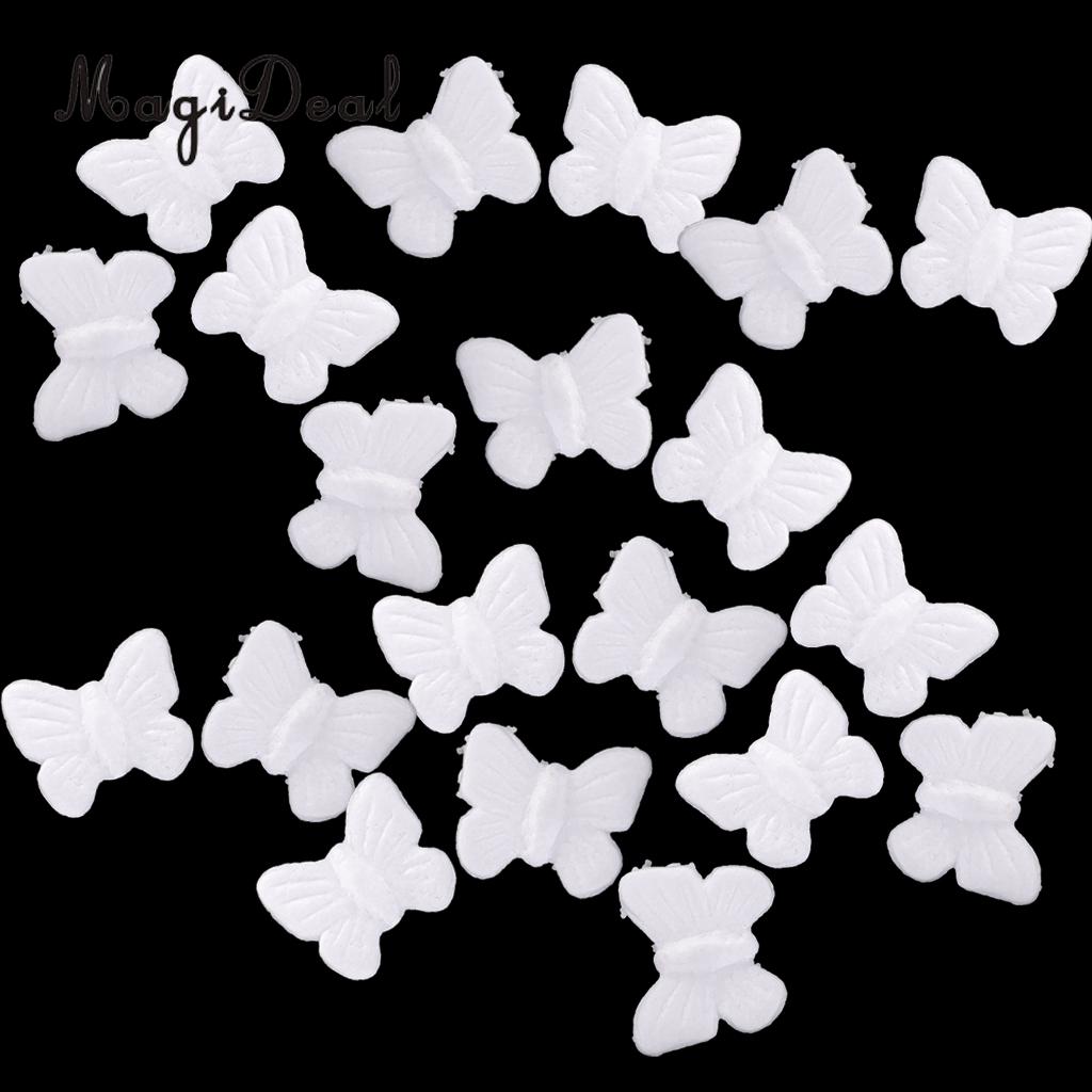 Phenovo 20pcs/Lot Butterfly/Star/Bear Shaped Styrofoam Foam Ornaments for DIY Modelling Craft Christmas Trees Decor Kids Craft