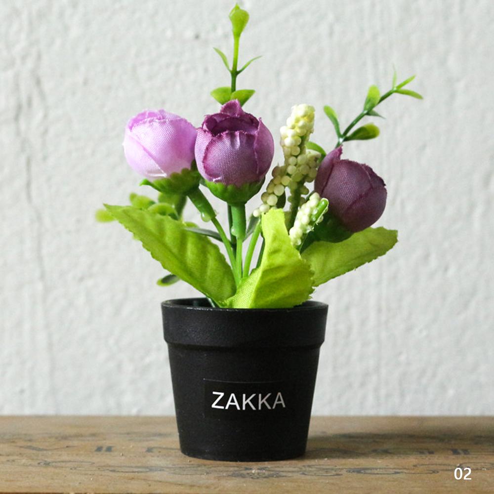 Artificial Plastic Succulents Flower Potted Plant No Pot Eco-Friendly Simulation Home Office Desktop Festive Decoration: 02