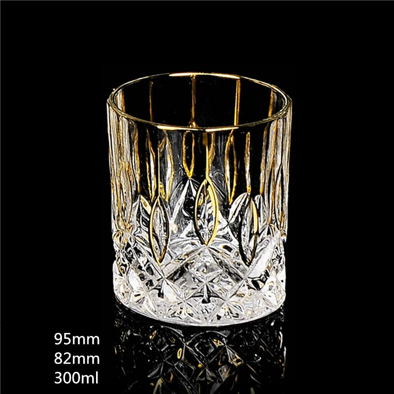Ouderwetse Whisky Glas Trace Golden Crystal Drinkglazen Chivas Wijn Cup Bar Vasos De Cristal Verre Een Vin Vidro tumbler: Style 12