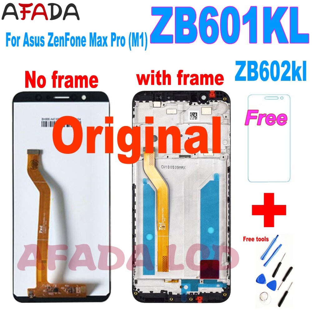 5.99 "Vervanging Voor Asus Zenfone Max Pro (M1) ZB601KL ZB602KL Lcd Touch Panel Screen Digitizer Glas Vergadering + Frame