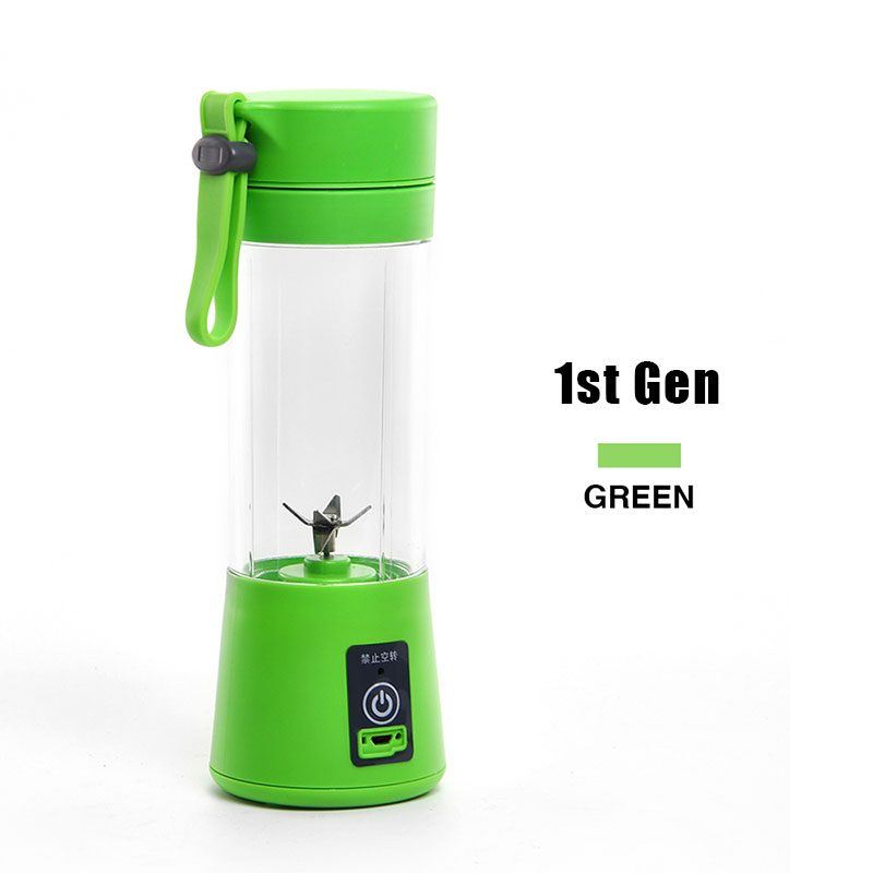 Gt 380/350 Ml 6 Blades Mini Draagbare Elektrische Fruit Juicer Cup Usb Oplaadbare Draagbare Blender Mixer Water Fles sap Cup: Green 1