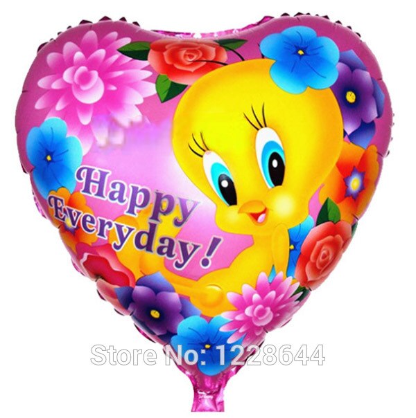 Gratis 20 stks 18 "hart Mooie Gelukkig verjaardagspartij kinderen folie ballonnen feestartikelen ballon