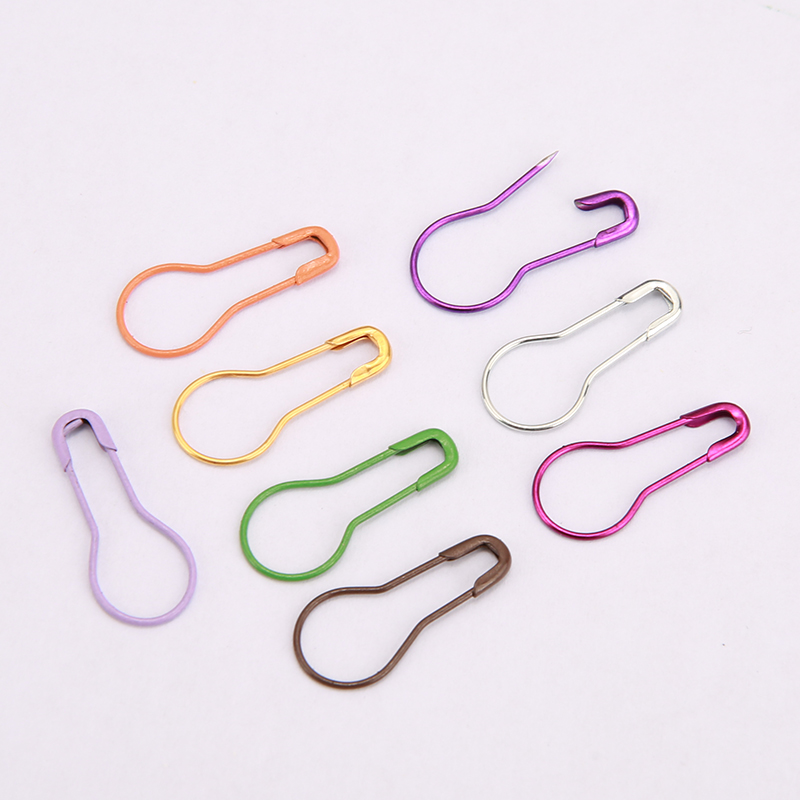 100/200/300Pcs Cucurbit Pear Shaped Metal Safety Pin DIY Clothing Sewing Markers Crochet Tools Needle Clip