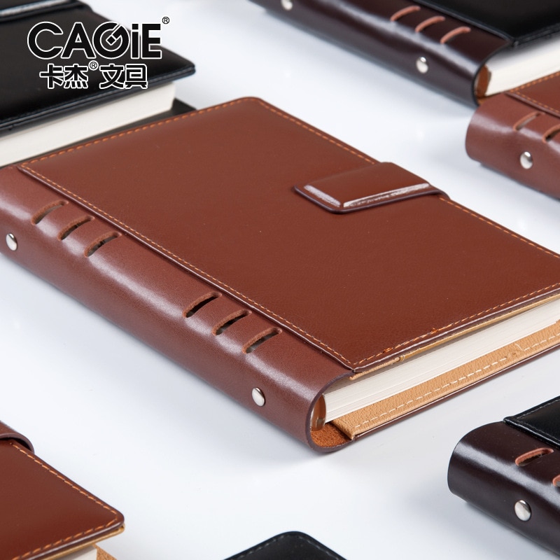 School Notebook Planner Business Notepad A5 Loose-leaf Notebook Leather Stitching This Customization JSB001G