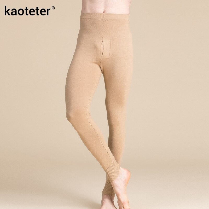 80% soie 15% cachemire 5% Spandex hommes pantalons longs hommes Leggings épais mince hiver automne pantalon