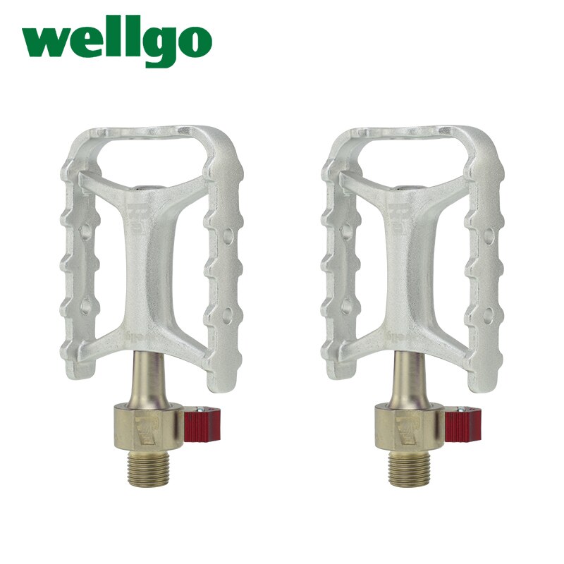 Wellgo M111 Non-Quick Quick Release Ultralight Aluminium Mtb Road Opvouwbare Fiets Pedalen Fietsen Lager Fiets Pedalen: M111 1nd Silver