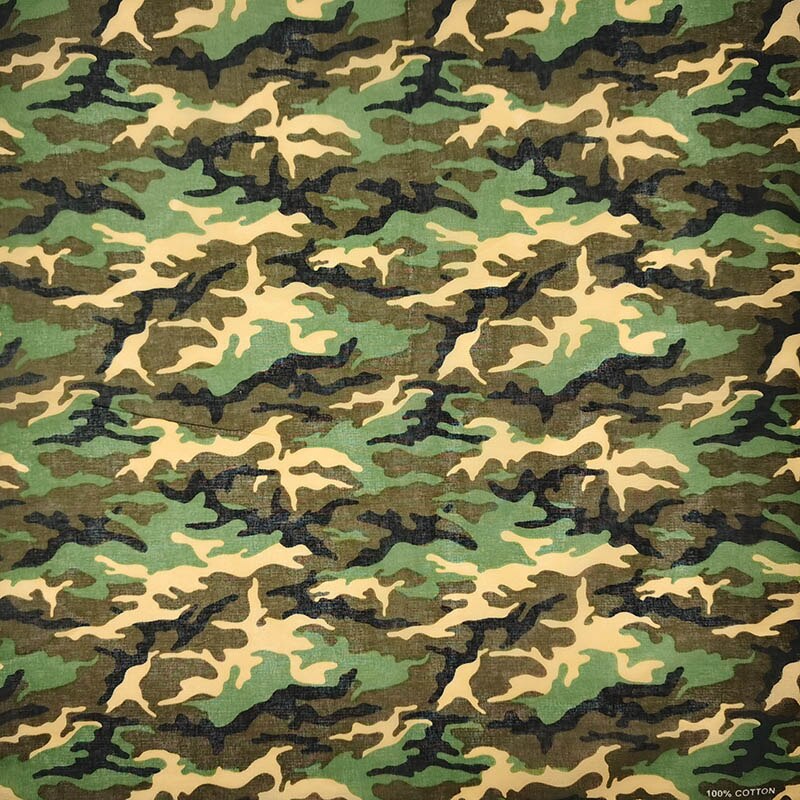 Pañuelo cuadrado de camuflaje para hombre/niño/niña, Bandana de algodón, diadema, anacardo, estilo Hip Hop,