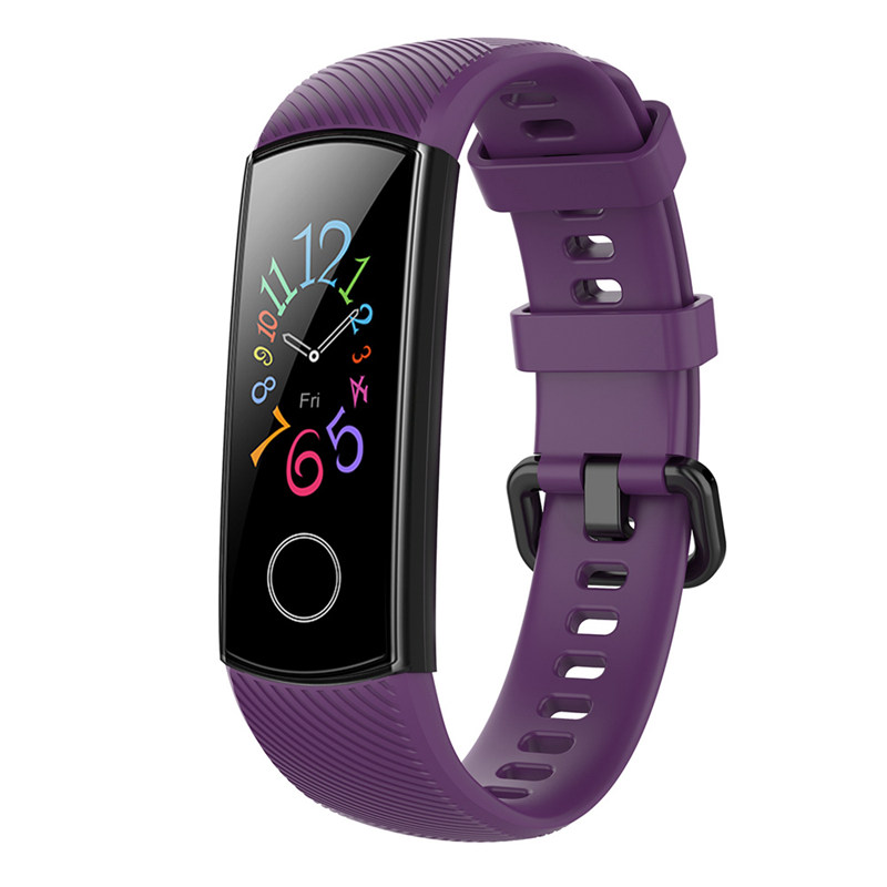 Silikon strap für Honor band 5 4 armband ersatz Handgelenk gurt für Honor band 5 Oxymetrie Schutz Film Für Huawei band 4: Purple strap